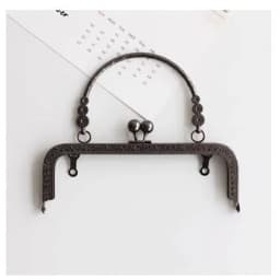 10PCS 18cm Metal Purse Frame Square Embressed Antique Bronze Lace Coin Purse Frame Kiss Clasp Accessory
