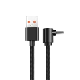 100W 90 Degrees Braid 0.25m/0.5m/1m/2m 4A Quick Charger Elbow USB to Type C Cord PD Cable For iPhone Samsung Xiaomi Macbook