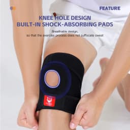 1/2PC Open Patella Knee Support Adjustable Knee Brace Breathable Knee Wrap for Men Women Outdoor Fitness Running