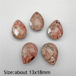 Water Drop Shape Stone Charms Faceted Amazonite Pendant Natural Gems Crystal Charms For Jewelry Making DIY Necklace 13x18mm