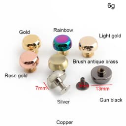 50-200pcs 8 colors 11mm 13mm Solid Cast Stud DIY Bag Bottom Rivets In Screws,Bags Handbags Purse Feet Studs Accessories