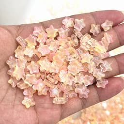 New 30pcs 8mm Five-pointed Star Matte Glass Beads Loose Spacer Beads for Jewelry Making DIY Handmade Bracelets Earrings