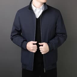 Oversize Fleece Lined Cotton Jacket Men Autumn Winter Thick Warm Business Stand Collar Coat For Middle Aged Fathers Daily Formal