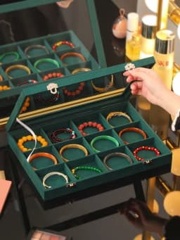 Jewelry Box Storage High-grade Exquisite Jewelry Box Bracelet String Necklace Box Ring Earrings Earrings Box Large Capacity