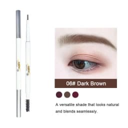Thin-Head Double-Ended Eyebrow Pencil – Waterproof, Long-Lasting, Auto-Rotate, Brush Tip, Contour, Natural, Certified, Unisex