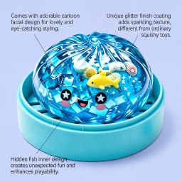 Ocean Series Shark Shiny Dumplings Soft Slow Elastic Pressure Ball Sensory Squeeze Toys Realistic Mantou Squid Decompression