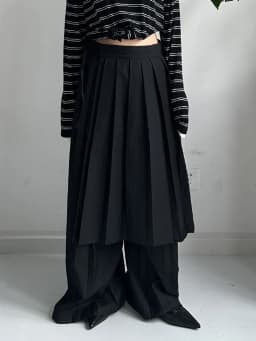 [EAM] High Elastic Waist Black Pleated Bandage Long Wide Leg Pants New Trousers Women Fashion Tide Spring Autumn 2026  1DJ3936