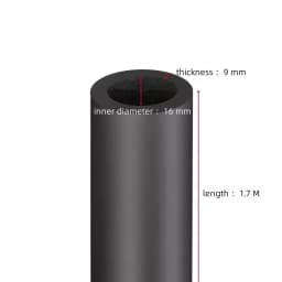1.7M Sponge Rubber Pipe Black Waterproof Pipeline Holder Thermal Insulation Tubular Protective Sleeve Tube Protector