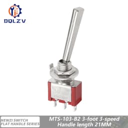 SH T80-T Series Flat Handle 6.35mm Panel Mount Mini Toggle Switch For RC Model Remote Controlller
