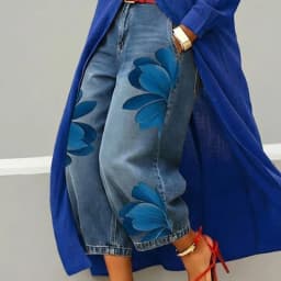 Office Lady Chic Loose All Season Pants Elegant Women Straight Printing Patchwork Pants Outdoor Casual Long Pants 2026 Trousers