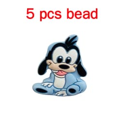 5pcs Silicone Cartoon Beads Pacifier Chain Baby DIY Care Nipple Chain Fittings