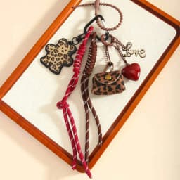 Bag Accessories Elegant Tassel Keychain PVC Alloy Versatile Bag Charm Leopard Print Leather Pendants Keychain Charm