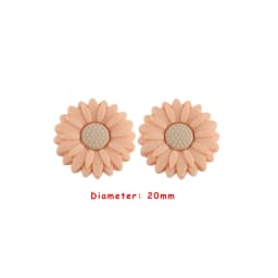 Sunrony 10pcs Mini Leaf Flower Silicone Beads For Jewelry Making Food Grade DIY Pacifier Chain Necklace Accessories