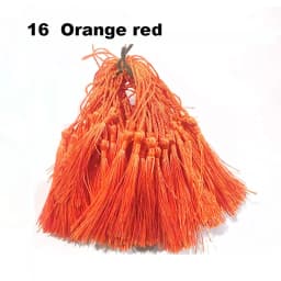 100Pcs Tassels 13cm Silky Floss Bookmark Tassels with Cord Loop Chinese Knot Tassel Fringe Jewelry Making DIY Craft Accessories