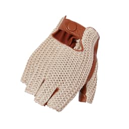 Men's Genuine Leather Unlined Retro Snap-fastener Fingerless Semi-finger Tactical Driving Riding Punk Rock Short Gloves Mitts