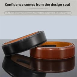 3.5cm Width Belt Strip for Automatic Buckle Real Original Genuine Leather Belt Body No Buckle for Men Women Belt Accessories