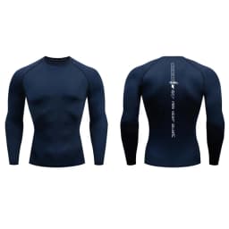 Sword Print Long Sleeve Compression Shirt for Men Athletic Quick Dry Tshirts Tops Gym Workout Running Baselayers Undershirts