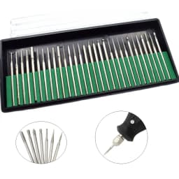 1 Box Diamond Grinding Head Stone Jade Carving Engraving Burrs 2.35mm Shank Polishing Bit Accessories Jewelry Tools