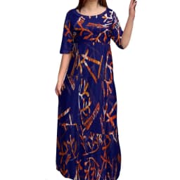 High Quality Custom Tie Dye Polynesian Tribal Design Dresses Women Lady Elegant Multi Tiered Dress Women Clothing 8XL