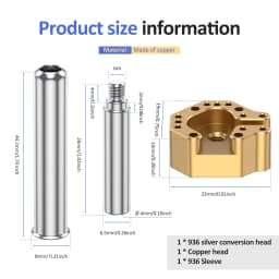 Joystick Soldering Iron Tip with Adapter Multi-Hole Chrome-Plated Copper Tip, Excellent Heat Conduction, Precise Alignment