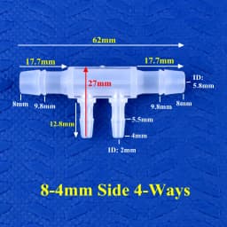 1~50pcs Food Grade PP 8-4mm 4 ~ 10-Ways Hose Connector Aquarium Tank Air Pump Liquid Gas Diverter Garden Irrigation Pagoda Joint