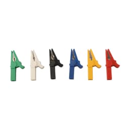 6PCS Crocodile Clips For Electrical Jumpers Insulated Safety Crocodile Clips Copper For Alligator Clip Electrical Tester Clamps