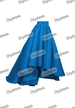 Women's High Low Elegant Prom Party Skirt A-Line Pleated Front Short Back Long Satin Skirt With Pockets For Evening Gown