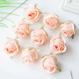 Cheap Rose Head Silk Artificial Flowers For Home Wedding Arch Craft Supplies Decoration DIY Christmas Wreath Accessory Scrapbook