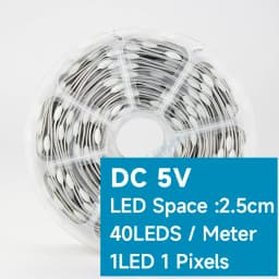 Transparent Wire 5V 3PIN WS2811 LED String Lights Dream Color Accessories RGBIC Addressable Seed Pixel Pebble Decorative Lights