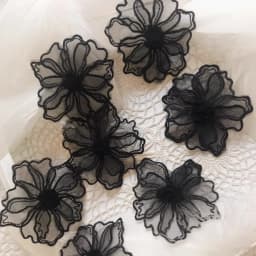 5Pcs Double Layer Lace Flower Applique Embroidered Patches Rpair For DIY Handmade Craft Wedding Dress Decoration 6.5CM Wide
