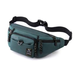 Casual Nylon Men Waist Fanny Pack Solid Color Multi-Pocket Sling Chest Bag Anti-theft Large-capacity Male Pouch Purse