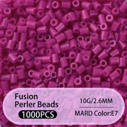 2.6mm Bulk Pink Color Series Perler Beads Refill Pack - 1000/5000pcs Fusible DIY Art Craft Fuse Beads for Mosaic Puzzle Kits