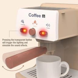 Coffee Machine Toy Barista Pretend Play Cafe Set Children's Play House Simulation Kitchen Miniature Role Play for Boys Girls