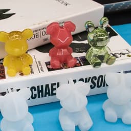 Lovely 3D Animal Shaped Resin Mold Silicone Keychain Mold Pendant Epoxy Casting Mould for DIY Crafts Jewelry Making Tool