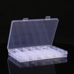 Plastic Jewelry Box 28 Grid Compartment Slot Organizer Storage Beads Container Jewelry Storage Box Rectangle Case Display