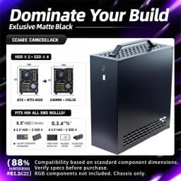 2025 Spot Lzmod Mini A24-V5 2.0 Dual Slot Single Display 1U Power Supply ITX Chassis with Double-Sided Chamfering