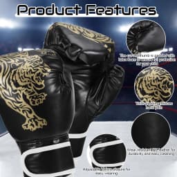 Adults Boxing Gloves Breathable PU Leather Fighting Gloves Kids Boxing Training Kickboxing Gloves for Gym Indoor Outdoor Sport