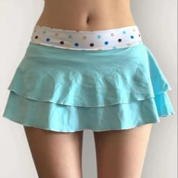 Women's skirts 2000s Retro Fairy Cute Multi-layers Skirt Vintage Polka Dot Ruffles Mini Skirt E-girl Kawaii Y2k streetwear skirt