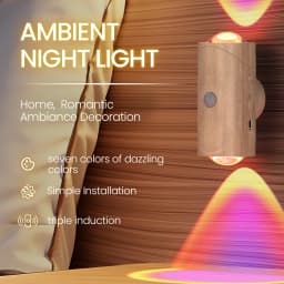 Rechargeable LED Night Light with Motion Sensor Wall Lamp 3 Light Modes Indoor Light Magnetic Staircase Light