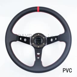 Universal 350mm 14 Inch Suede/PVC Auto Racing Steering Wheels Deep Corn Drifting Sport Steering Wheel