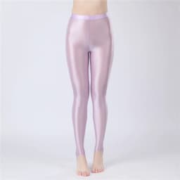 Sexy Women Thin Sheer See Through Pants Elastic Sexy Tight Silk Shiny Pencil Pant Oil Glossy Candy Color Yoga Leggings