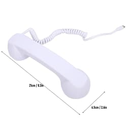 【New】Retro Phone Handset Type C Wired Telephone Handset Handheld Receiver with Mic and Speaker for Conference Call