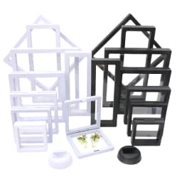 5Pcs 3D Floating Frame Jewelry Display Stand Shadow Box Ring Pendant Holder Stone Presentation Case Gift Box