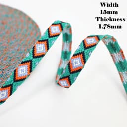 3Yards 10-20MM Retro Jacquard Substantial Thick Webbing Bag Belt Straps Ribbon for DIY Horse Or Big Pet Collar Clothing Sewing