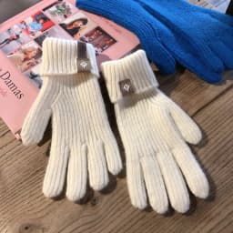 27CM Women Solid Simple Long Knitted Gloves Keep Warm Fingertip Touch Screen Long Style Windproof Outdoor Cycling