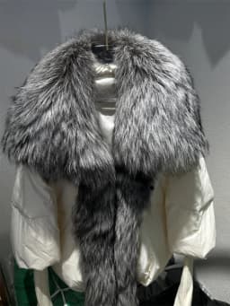 OFTBUY New Duck Down Jacket Winter Coat Women Super Large Real Silver Fox Fur Collar Jacket Knit Sleeve Fashion Luxury Outerwear