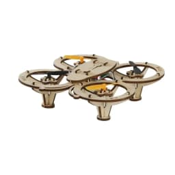 Wooden DIY Rc Drone Kit Assembled Remote Control Flying Toy Electtric Handmade Quadcopters Remote Aircraft Science Gadget
