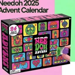 Internet celebrity Needoh’s Advent Calendar 2026 – a festive calendar with squeeze toys and holes for fun.