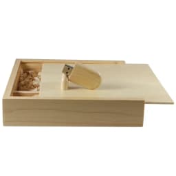 JASTER Maple Photo Album Wood USB+Box Memory Stick Pendrive 8GB 16GB 32GB 64GB 128GB Photography Gift Free LOGO (170*170*35 MM)