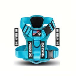 Reflective Dog Vest Harness with 5 PCS Patches Service Dog Harness Adjustable Soft Oxford Pet Harness